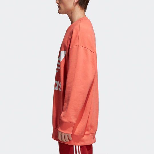 adidas originals Men's Sweatshirt Trefoil Oversized Red/Orange CW1237