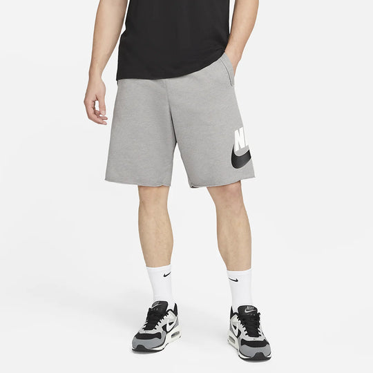 Men's Nike Lacing Breathable Logo Sports Shorts Gray DM6817-029 - KICKS ...