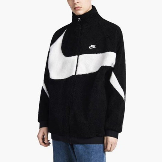 Nike Zipper Stand Collar polar fleece Large Logo Reversible Casual Spo ...
