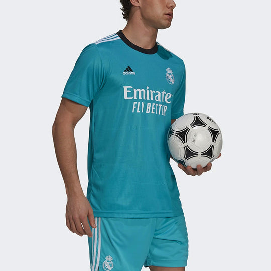 Men's adidas Real Madrid 2nd Away Fan Edition Short Sleeve Soccer/Football Malachite Green Jersey H40951