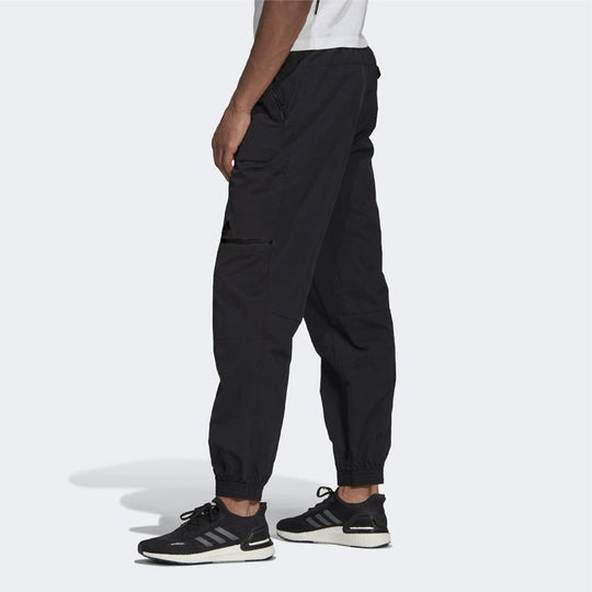 adidas logo Casual Bundle Feet Sports Long Pants Black FU0051
