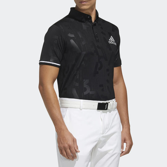 Men's adidas S/S Polo Golf Sports Short Sleeve polo Black FJ3828