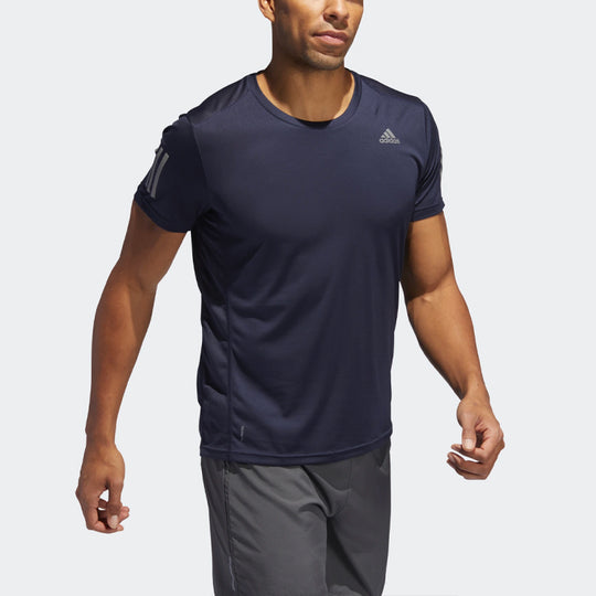 adidas OWN THE RUN TEE Running Sports Short Sleeve Blue EK2854