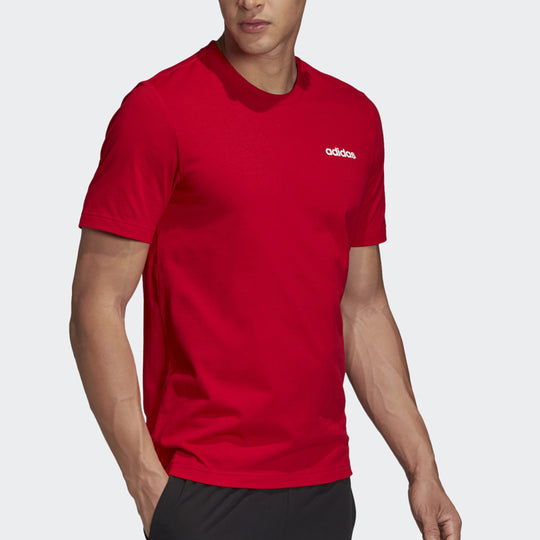 adidas E pin tee Sports Stylish Round Neck Short Sleeve Red FM6214