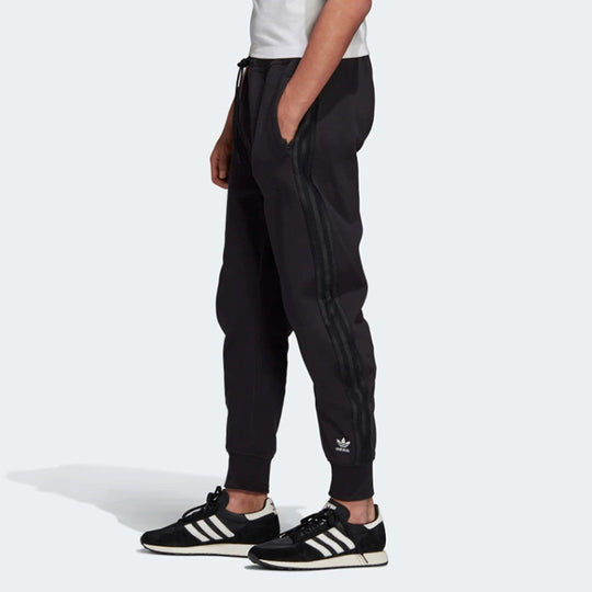 adidas originals Sweatpants Black logo Small Label Lacing Bundle Feet Sports Pants FM3698