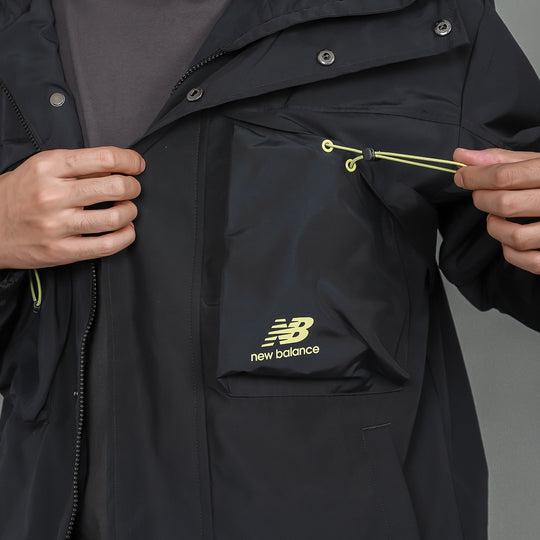 New Balance Men's New Balance Multiple Pockets Casual Sports Breathable Woven Jacket Autumn Black AMJ13376-BK