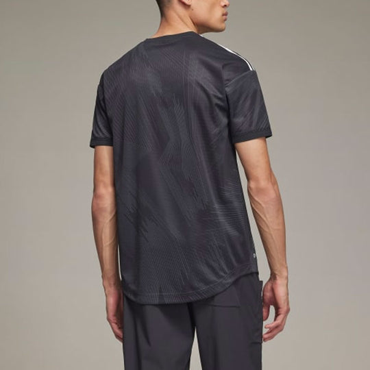 Men's adidas Madrid 120th Anniversary Jersey Solid Color Round Neck Alphabet Printing Short Sleeve Black T-Shirt HI3893