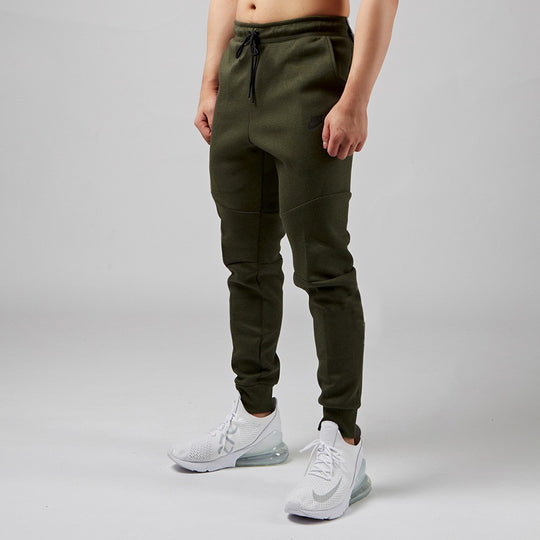Nike Sportswear Tech Fleece Side Casual Sports Long Pants Green Army g -  KICKS CREW