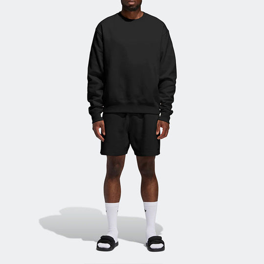 adidas originals x Pharrell Williams Crossover Solid Color Round Neck Pullover Long Sleeves Black GM1972