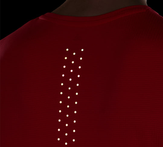Men's adidas Logo Breathable Short Sleeve Red T-Shirt DQ1852
