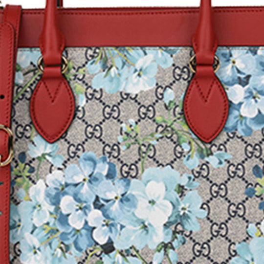 (WMNS) Gucci GG Blooms Logo Printing Canvas handbag Beige / Blue / Red Classic 546316-KU2IG-8492