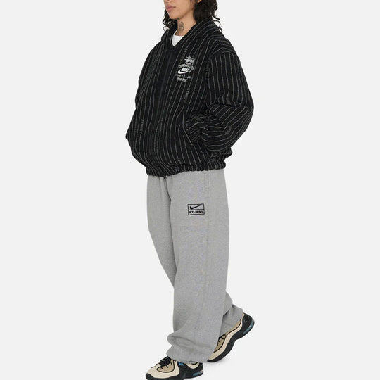 Nike x Stssy Striped Wool Jacket (Asia Sizing) 'Black' DR4413-010