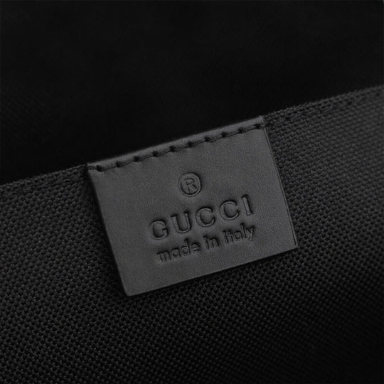 GUCCI Logo Stripe Webbing Leather Shoulder Bag 'Black Red' 574886-K5RLN-1095