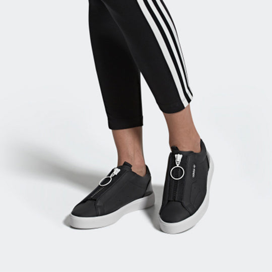 (WMNS) adidas originals Sleek Zip 'Black White' EF0695