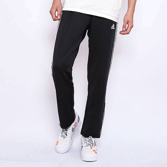 Men's adidas Straight Elastic Waistband Sports Pants/Trousers/Joggers Black TR30P2