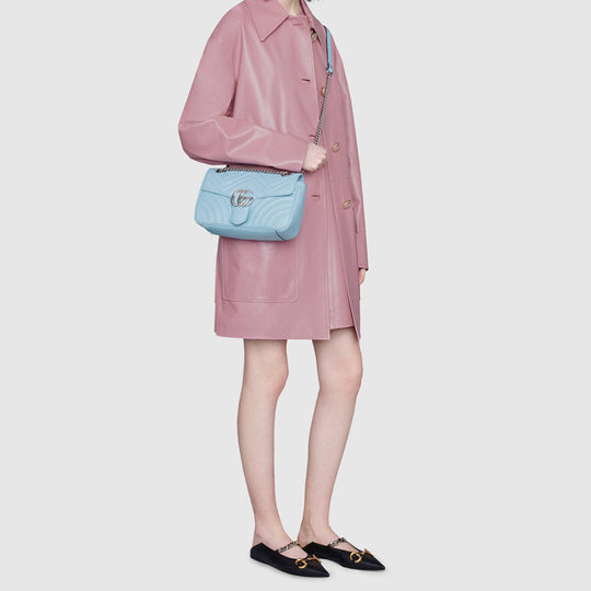 WMNS) GUCCI GG Marmont SeriesSingle Shoulder Bag Small Light Pink 443 -  KICKS CREW