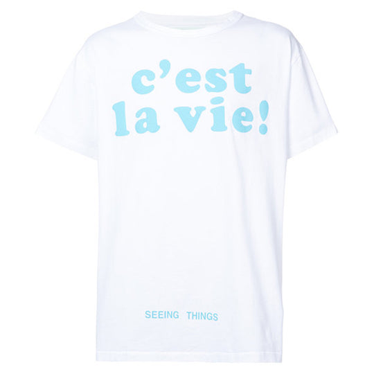 OFF-WHITE Cest La Vie T-Shirt White OMAA002F171850750131-WH  - KICKSCREW