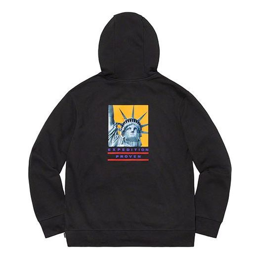 Supreme FW19 Week 10 x The North Face Statue of Liberty Hooded Sweatshirt  Black SUP-FW19-903