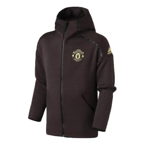 adidas Manchester United Soccer/Football Sports Jacket Black DZ0456