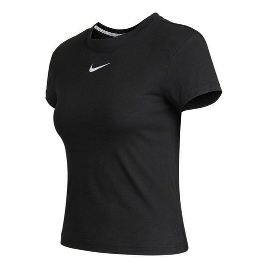 (WMNS) Nike Sportswear Icn Clsh Cap Slv Ss T Tee Black DJ7159-010