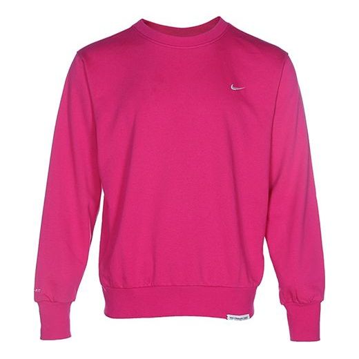 Men's Nike Basketball Sports Solid Color Round Neck Pullover Pink CK6359-615