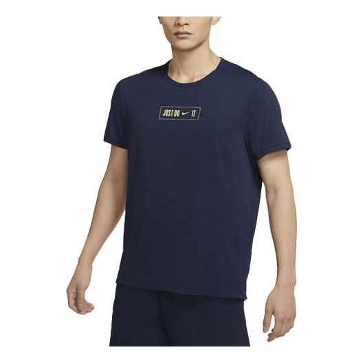 Nike Dri-FIT Sports Training Quick Dry Short Sleeve Blue DJ8998-453