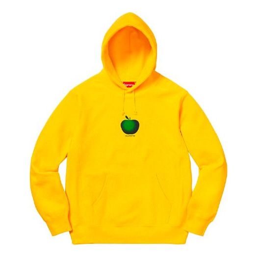 Supreme SS19 Apple Hooded Sweatshirt Yellow SUP-SS19-061