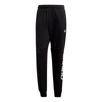 Adidas Sports Stylish side logo Knit Long Pants 'Black' CF1343