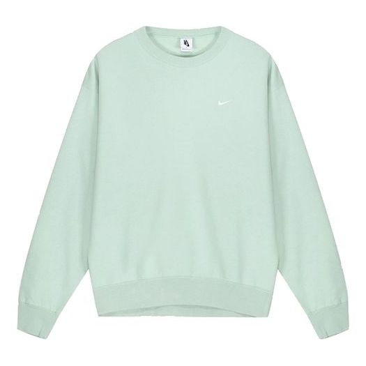 Nike Solid Color Round Neck Long Sleeves Pullover Green Light green CZ5353-321