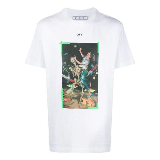 Off-White Painting Printing Short Sleeve White OMAA027F20FAB0170155