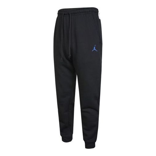 Men's Air Jordan Solid Color Logo Casual Bundle Feet Knit Sports Pants/Trousers/Joggers Black DR6425-010