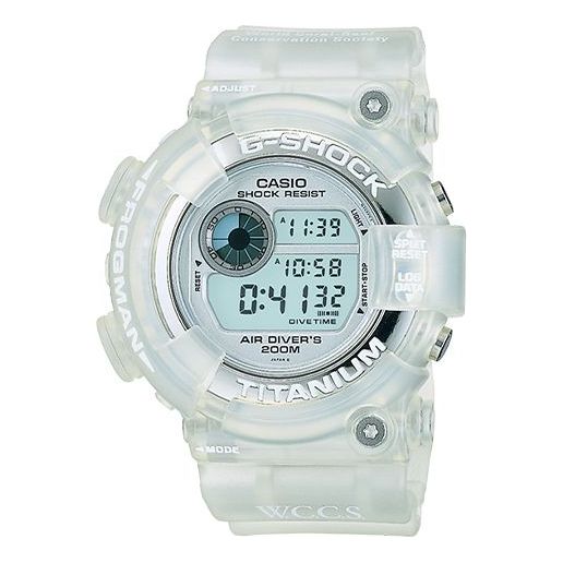Men's CASIO G Shock FROGMAN 2 Watch Mens White Digital DW-8201WC-7T Watches - KICKSCREW