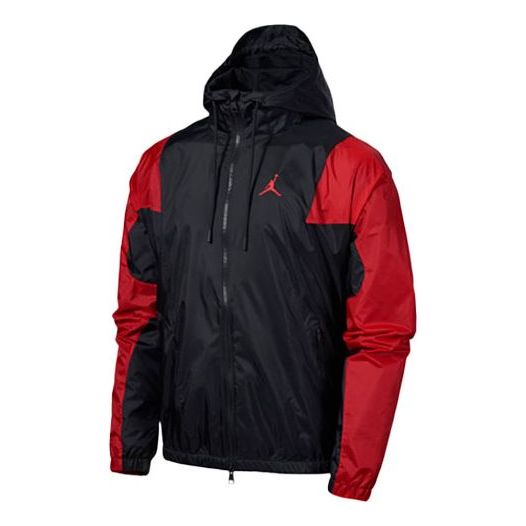 Air Jordan Contrasting Colors Casual Sports Hooded Jacket Black DA9833 ...