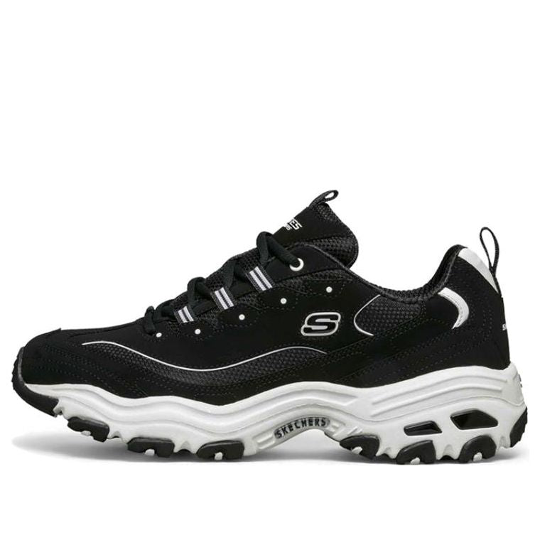 Skechers D'lites Running Shoes Black/White 52675-BLK - KICKS CREW