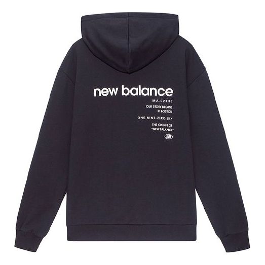 New Balance Logo Printing Sports Loose Couple Style Black 5CB43313-BK
