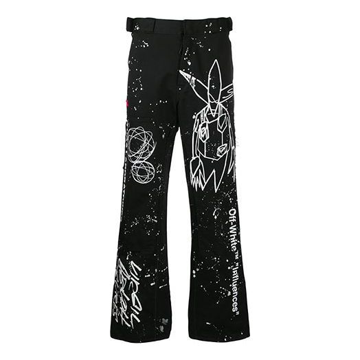OFF-WHITE Futura Crossover Printing Casual Pants Black OMYA075S20D050501001 Casual Pants - KICKSCREW
