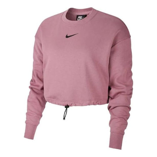 (WMNS) Nike Loose Drawstring Long Sleeves Gray Pink CJ3766-515