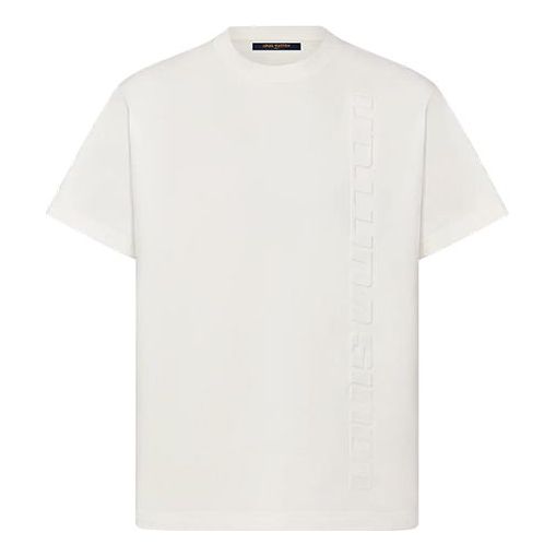 Men's LOUIS VUITTON Embossing Short Sleeve White T-Shirt 1A8XFQ - KICKS CREW