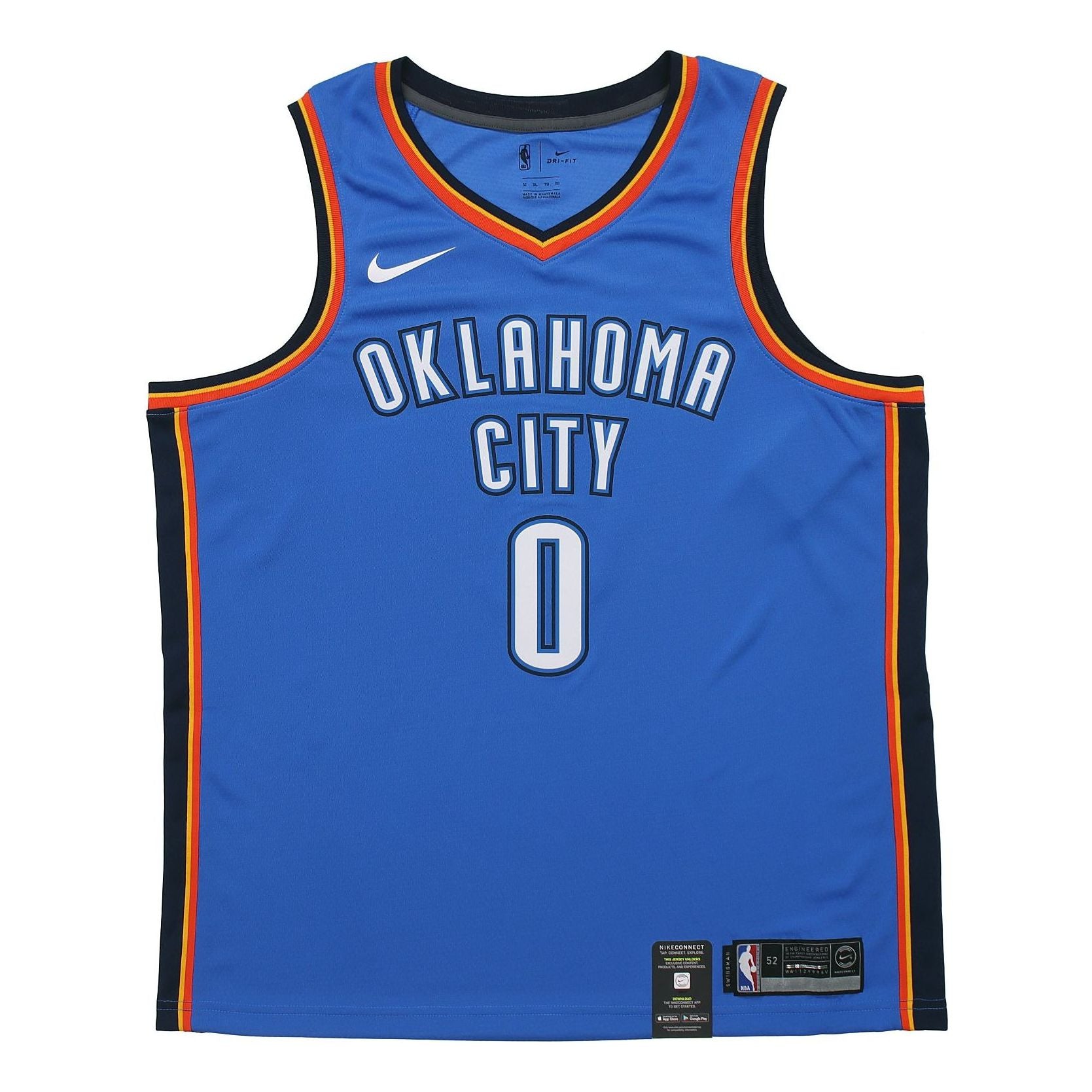 Nike Men's Oklahoma City Thunder Shai Gilgeous-Alexander #2 Blue Dri-Fit Swingman Jersey, XXL