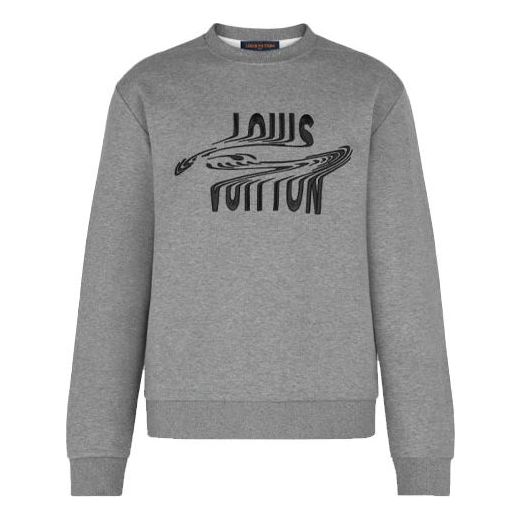 LOUIS VUITTON LV Embroidered Incongruous Logo Casual For Men Grey 1A8GVQ