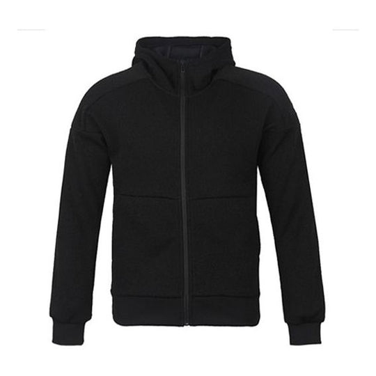adidas Casual Sports Knit Windproof Hooded Jacket Black CD2873