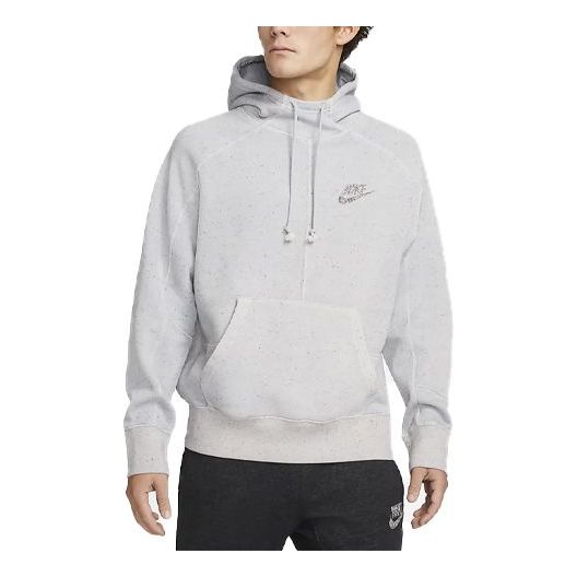 Men's Nike Solid Color Pullover Hooded Long Sleeves Gray DM5615-493