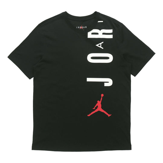 Air Jordan Alphabet Sports Round Neck Short Sleeve T-Shirt Men's Black Gift for Him CZ8403-010