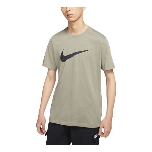 Nike Sportswear Swoosh Casual Sports Round Neck Short Sleeve Light Green Gray DC5095-320
