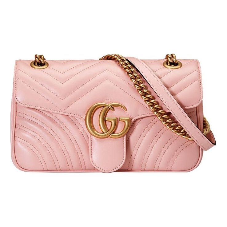WMNS) GUCCI GG Marmont SeriesSingle Shoulder Bag Small Light Pink 443 -  KICKS CREW