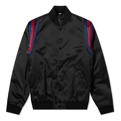 GUCCI Band College Back Logo Jacket For Men Black 598706-ZAC84-1071 Jacket - KICKSCREW