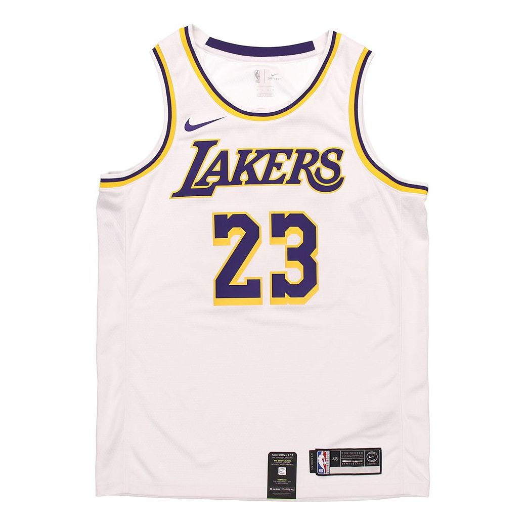 Nike LEBRON JAMES #23 LA Lakers Sunday White NBA Swingman Jersey
