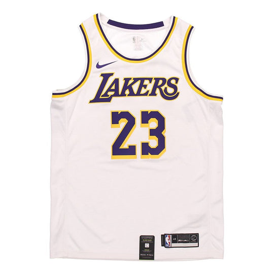 NBA Nike LeBron James #23 Los Angeles Lakers 2018-2020 White
