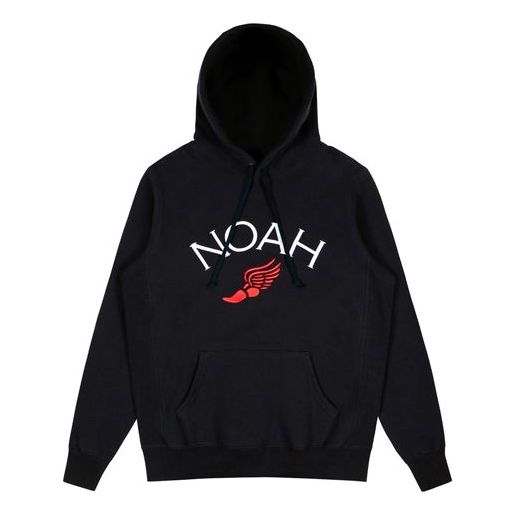 NOAH Unisex Winged Foot Logo Embroidery Black NOAH-SS20-001