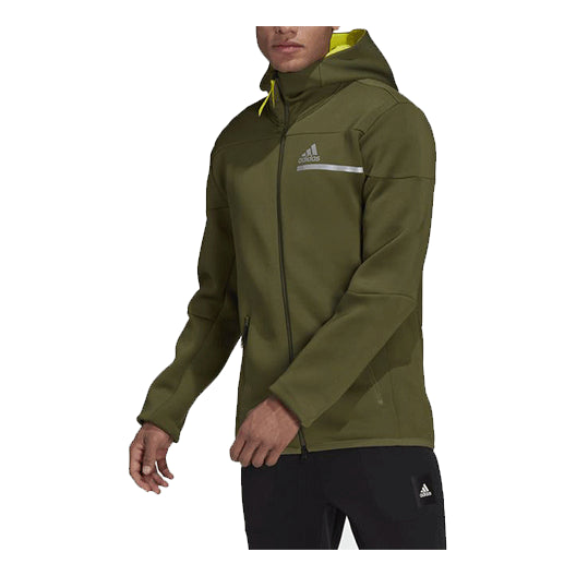 adidas Athleisure Casual Sports hooded Windproof Jacket Green GP7839